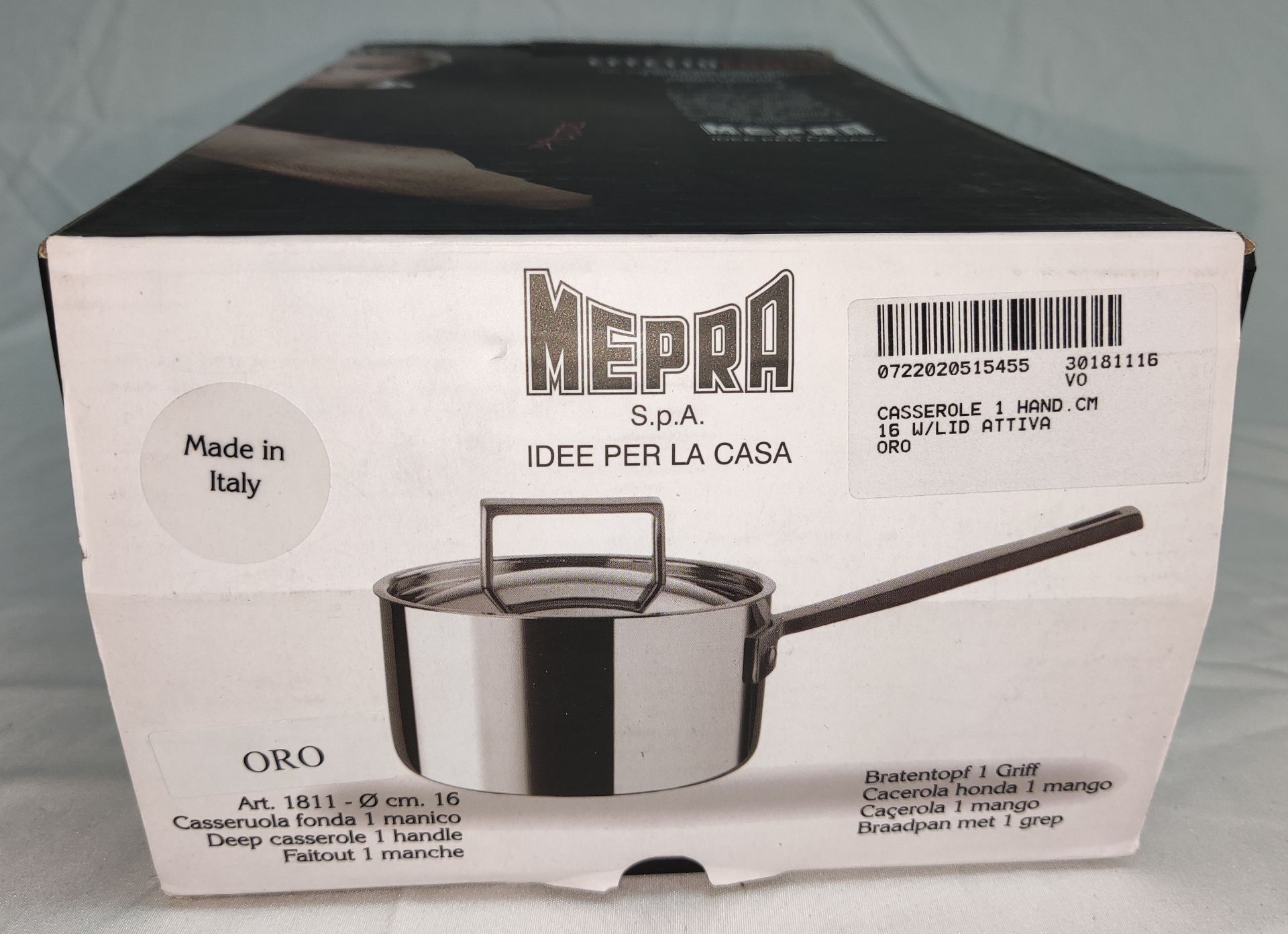 1 x MEPRA Deep Casserole/Saucepan 1 Handle Pan With Lid - 16cm - Boxed - Original RRP £640 - Ref: - Image 15 of 15