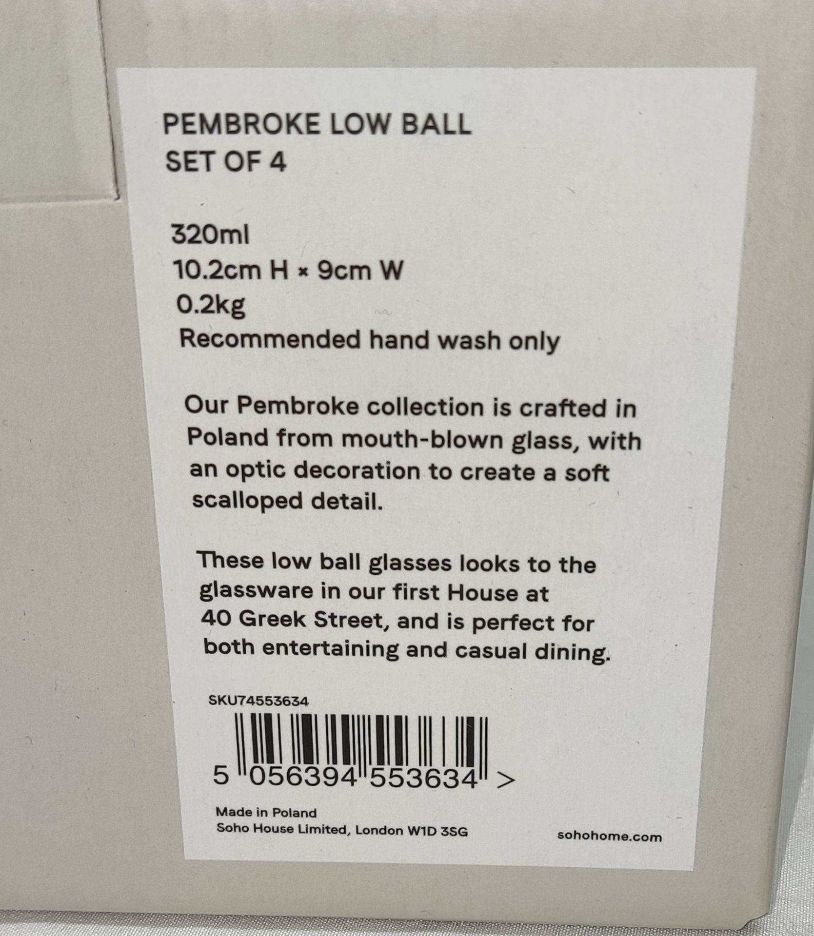 3 x SOHO HOME Pembroke Low Ball Glasses - New/Boxed - Original RRP £70 - Ref: 6909149/HJL368/C19/ - Image 8 of 11