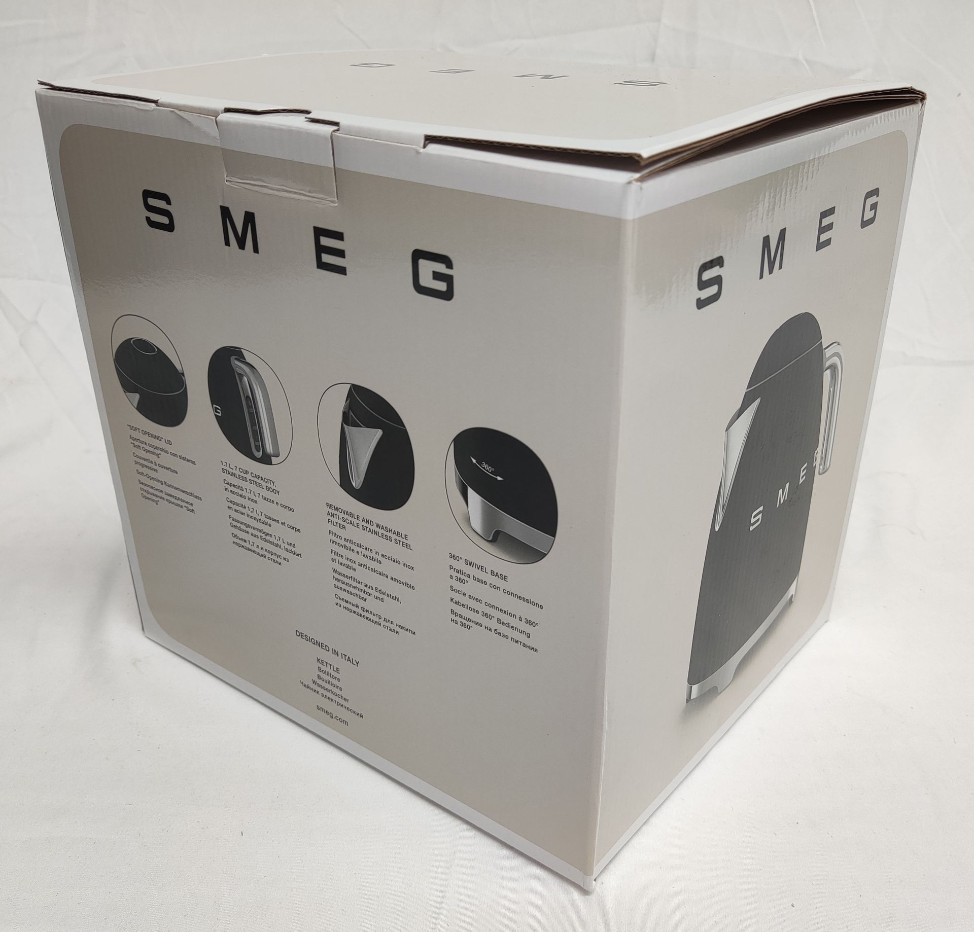 1 x SMEG Matte Black Cordless 1.7L 50'S Style Kettle - Boxed - Klf03Blmuk - Original RRP £189 - Ref: - Image 7 of 13