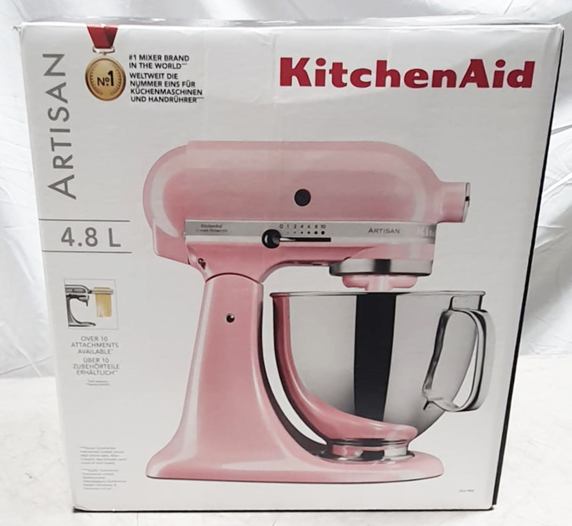 1 x KITCHENAID Artisan Stand Mixer In Pink (4.7L) - Original Price £699.00 - Image 2 of 7