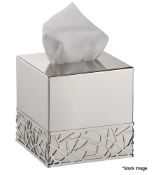 1 x VILLARI Hiroito Square Tissue Box - Chrome Plated - Boxed - Original RRP £529 - Ref: 6125321/