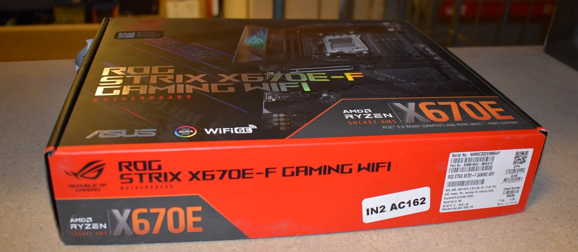 1 x Asus ROG Strix X670E-F Gaming WIFI (Socket AM5) DDR5 ATX Motherboard - X670 Chipset - Image 2 of 5