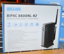 1 x Billion BiPAC 8800NL R2 VDSL2/ADSL2+ Firewall Router - New Boxed Stock - RRP £84 - Ref: AC95