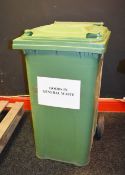 1 x Wheelie Waste Bin in Green - 240 Litre - Previously Used Indoors Only - Good Clean Condition