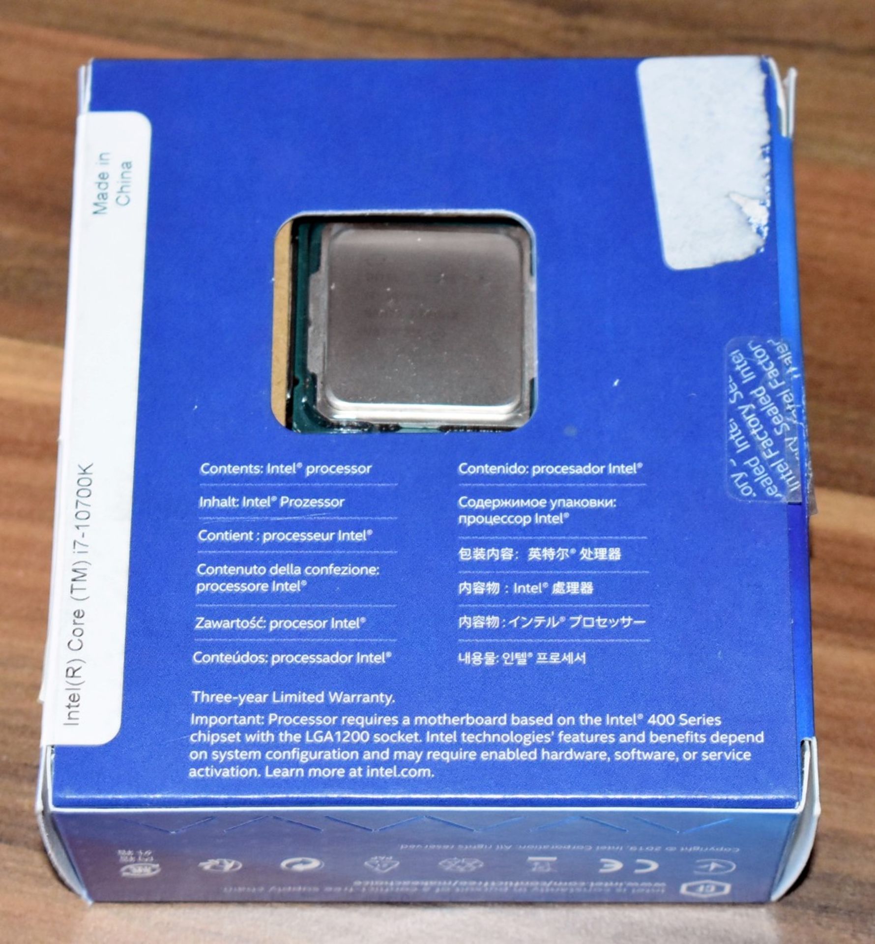 1 x Intel Core i7-10700K LGA1200 10th Gen Comet Lake Processor - 5.1ghz Boost Clock With 8 Cores - Image 2 of 2