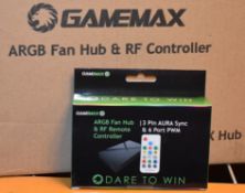 10 x GameMax ARGB PC Case Fan Hubs with RF Remote Controllers - New Boxed Stock - RRP £140
