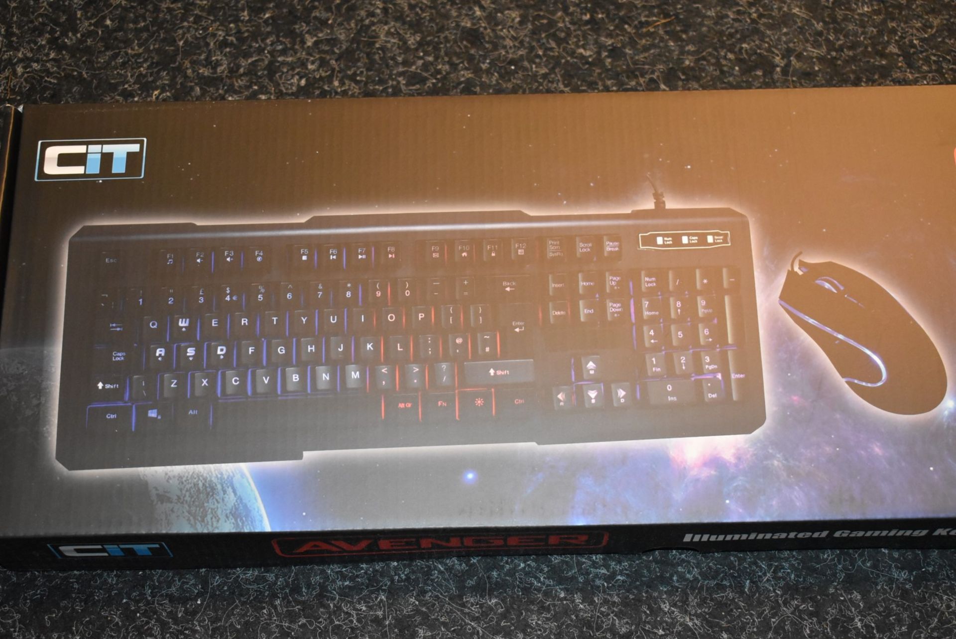 1 x CiT Avenger Gaming Keyboard and Mouse Set - Features 3 Colour Mode LED Backlight - Image 2 of 4
