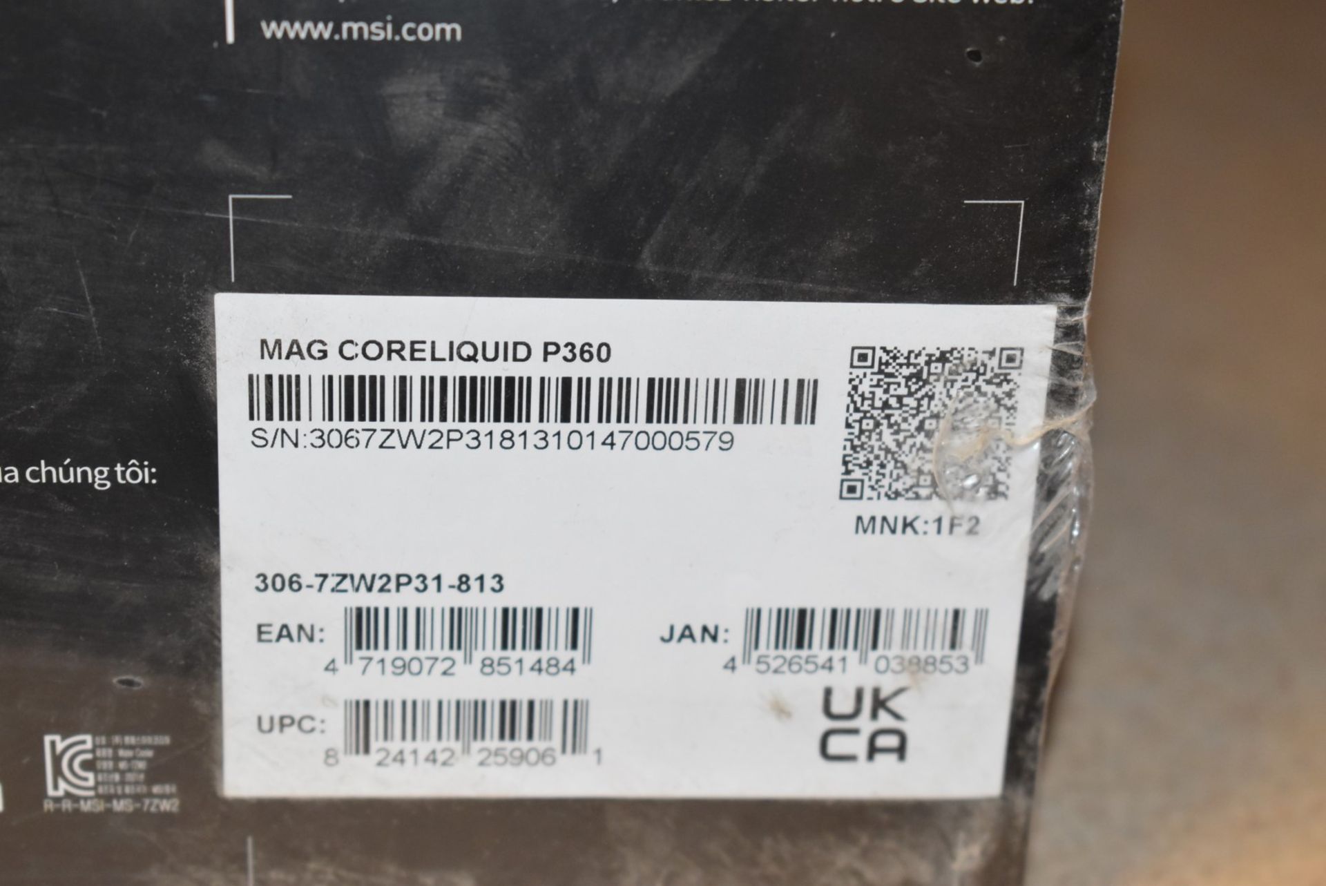 1 x MSI Mag Coreliquid P360 Liquid Cooling System - Triple RGB Fans - For Intel and AMD Processors - Image 5 of 7