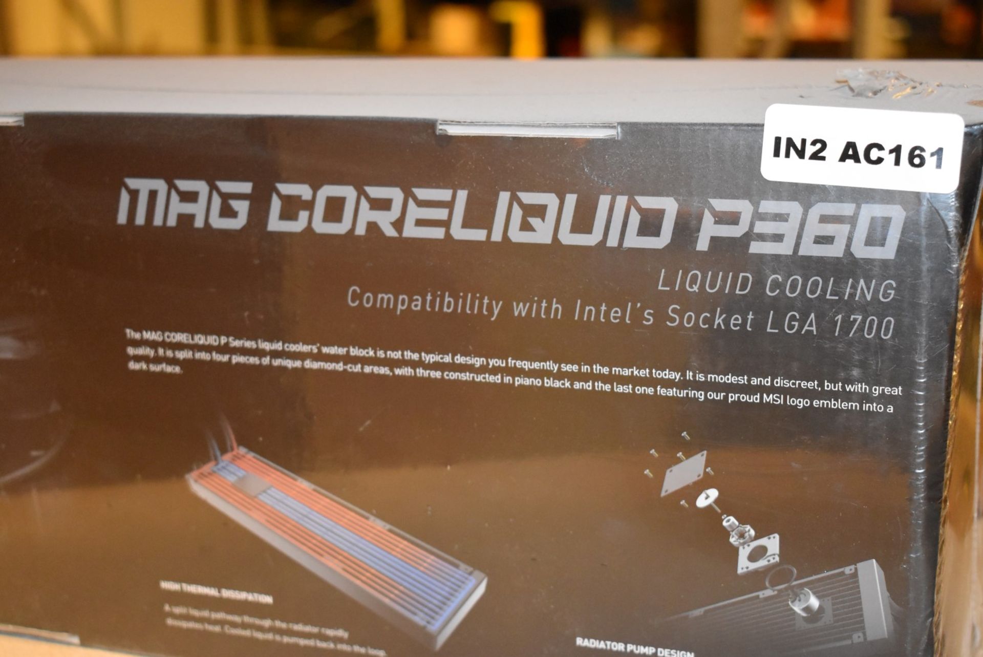 1 x MSI Mag Coreliquid P360 Liquid Cooling System - Triple RGB Fans - For Intel and AMD Processors - Image 3 of 7