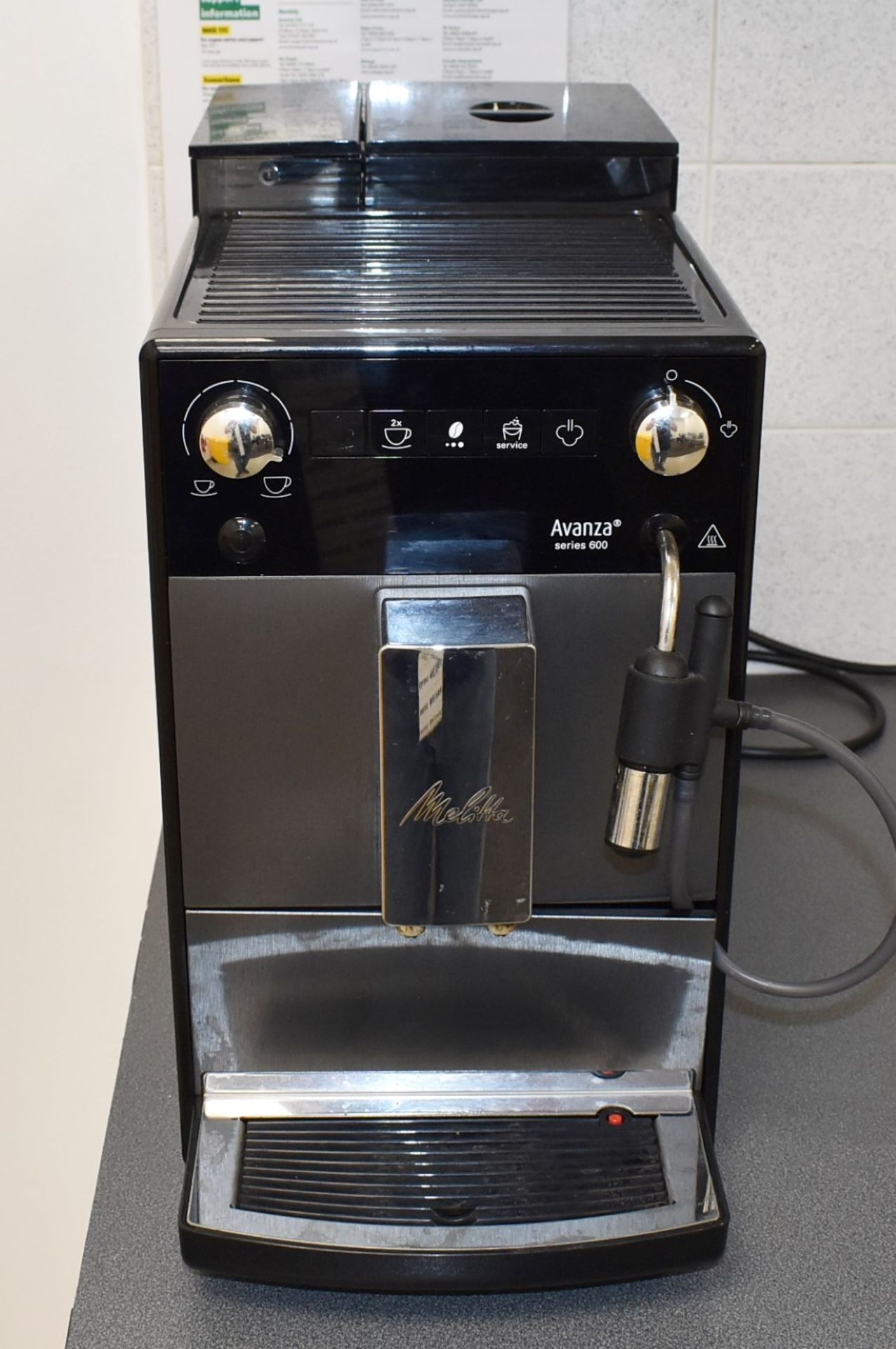 1 x Melitta Avanza Bean to Cup Coffee Machine - Series 600 With Stainless Steel / Black Finish - Image 4 of 4