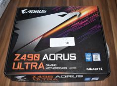 1 x Gigabyte Z490 Aorus Ultra Intel LGA1200 Gaming Motherboard - Open Boxed Stock With Accessories
