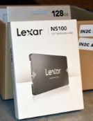 2 x Lexar 128gb SSD Hard Drives - New Boxed Stock