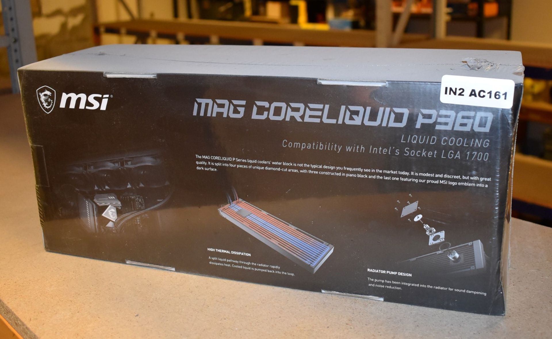 1 x MSI Mag Coreliquid P360 Liquid Cooling System - Triple RGB Fans - For Intel and AMD Processors - Image 4 of 7