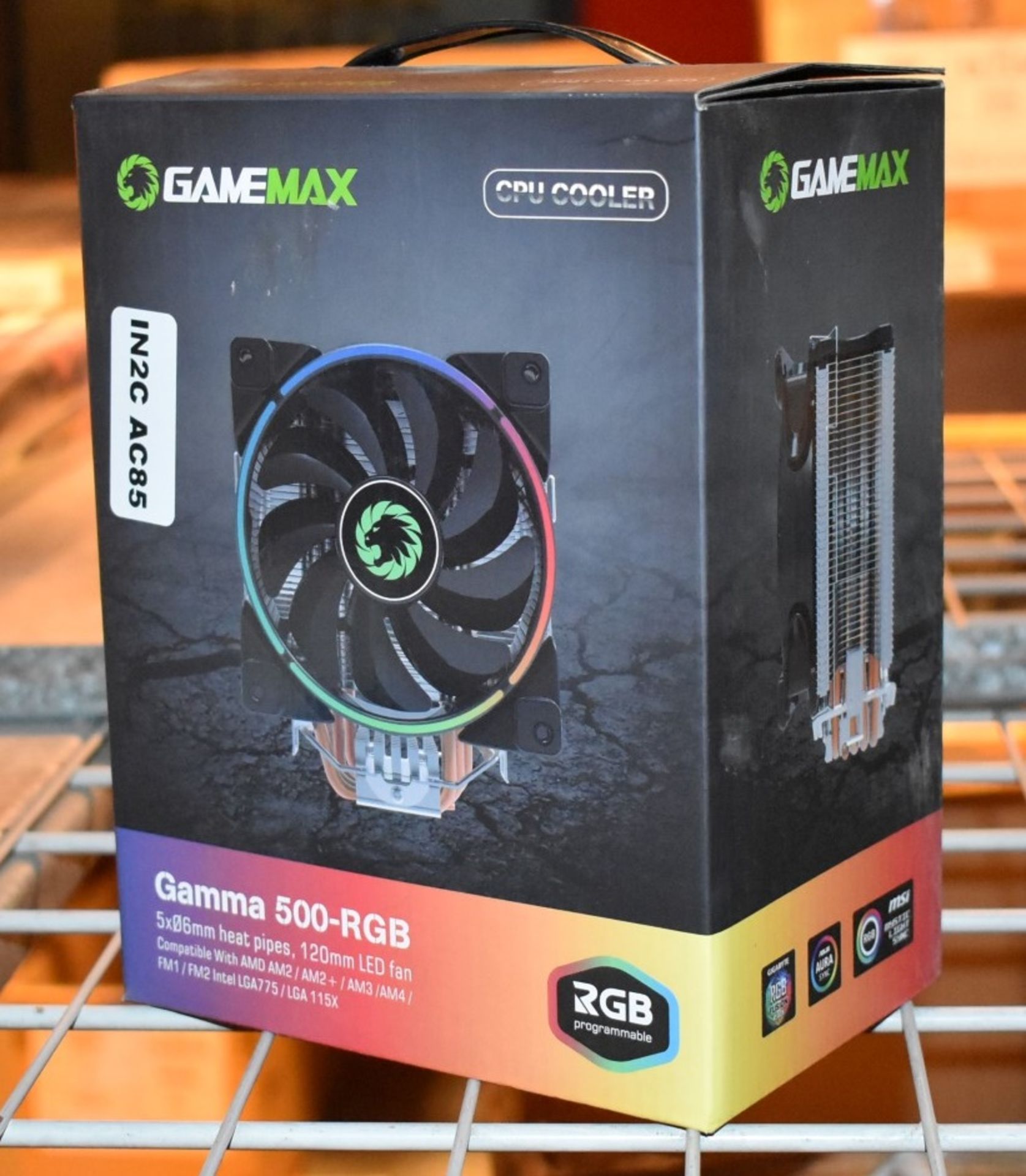 1 x GameMax Gamma 500-RGB CPU Cooler Tower With 120mm LED Fan - For AMD AM4 and Intel LGA115X - Image 3 of 3