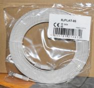 30 x 5M CAT5e Flat Network Cables in Grey - New in Packets - RRP £210 - Ref: AC114 GFMR - CL646 -
