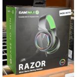 1 x GameMax Razor RGB Wired Stereo Gaming Headset - Compatible With PC, Playstation and Xbox - New