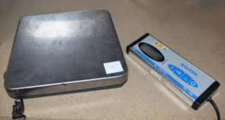 1 x Salter PS100 Heavy Duty 100kg Warehouse Weighing Scales - Battery Operated For Portable Use - 30