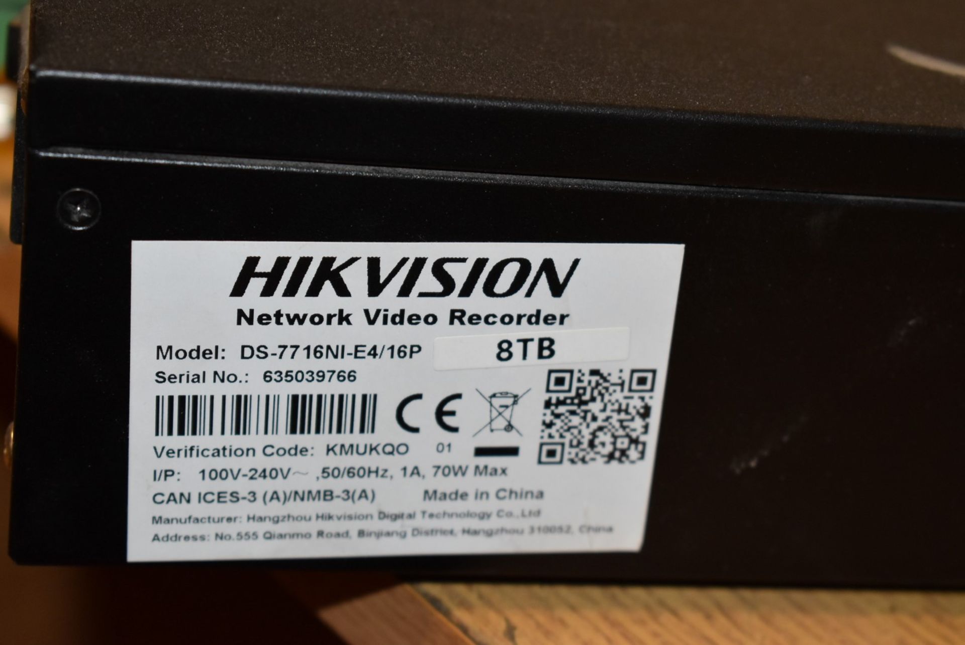 1 x Hikvision 16 Channel Network CCTV Video Recorder With 12 Terrabyte Storage - Model DS-7716NI - Image 6 of 9