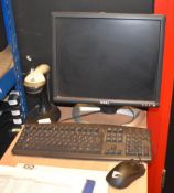 1 x Dell 19 Inch Flatscreen Monitor With Handscanner, Keyboard and Mouse