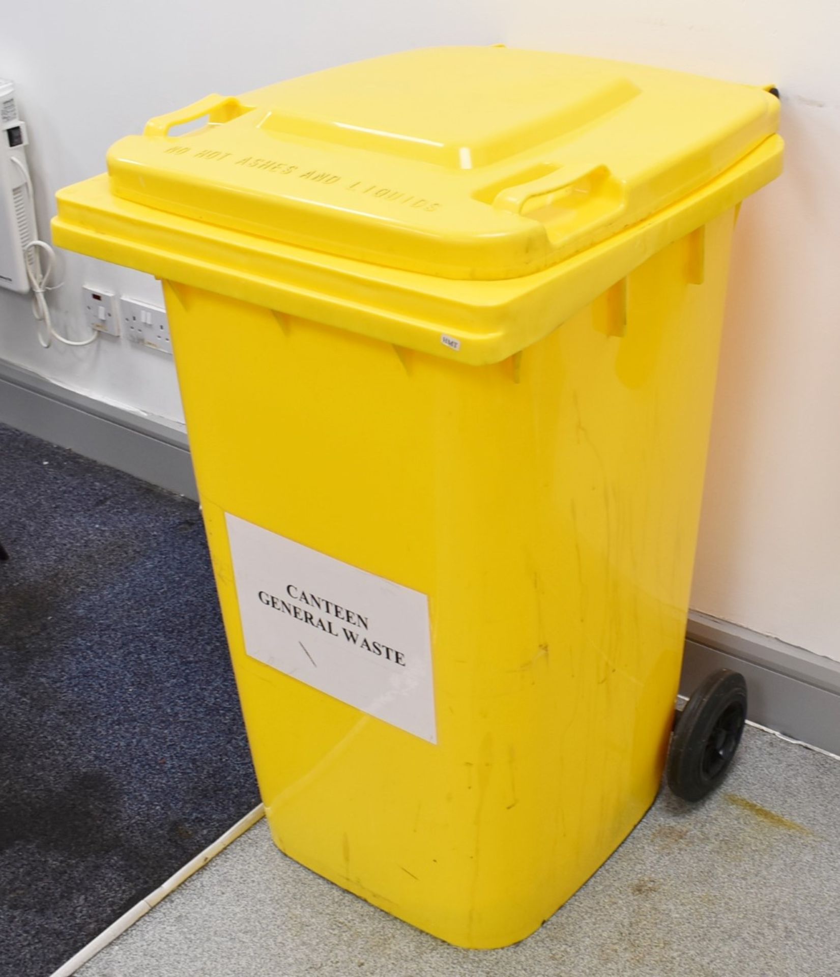 1 x Wheelie Waste Bin in Yellow - 240 Litre - Previously Used Indoors Only Good Clean Condition - Image 4 of 4