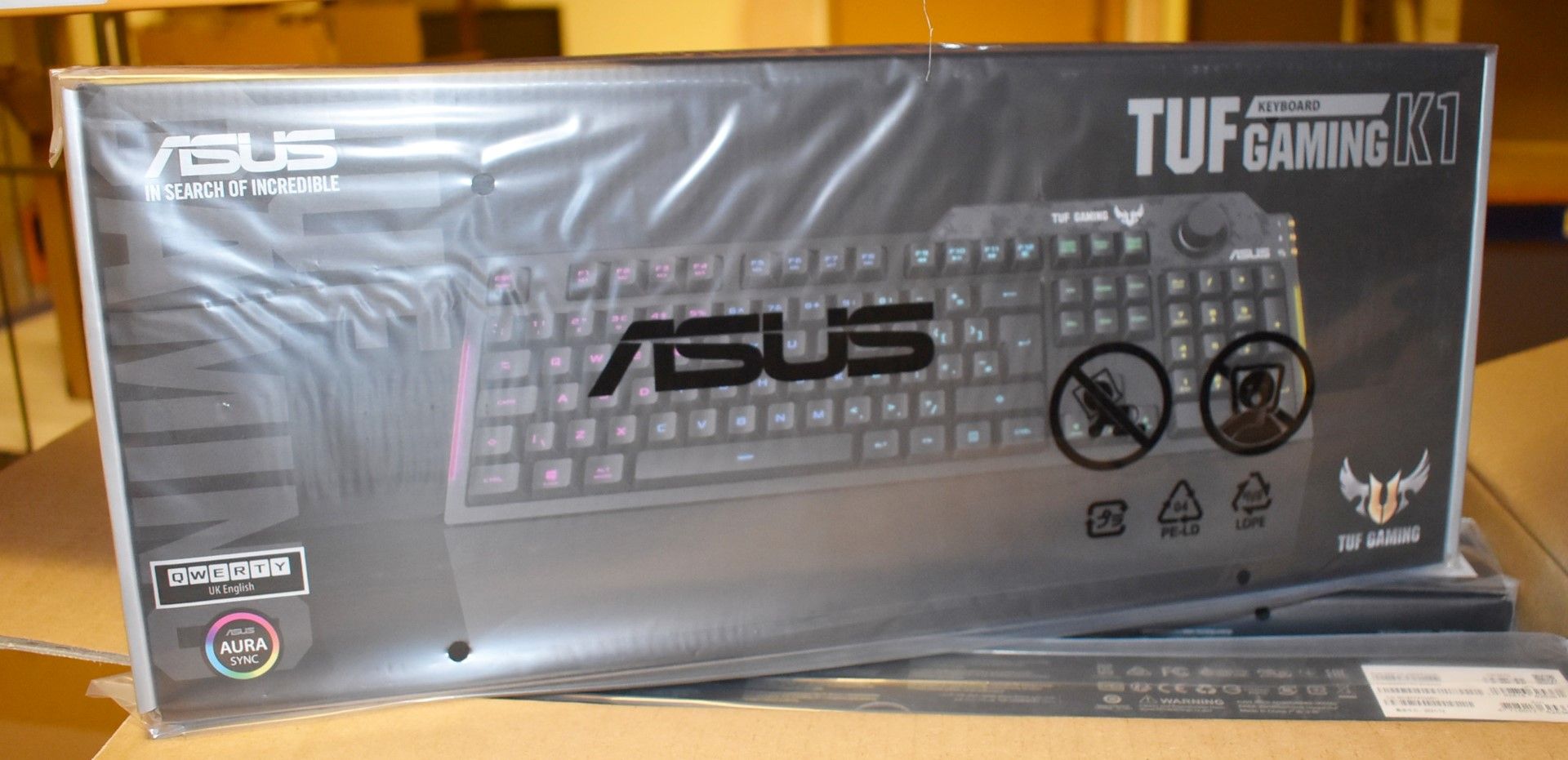 1 x Asus TUF K1 RGB Gaming Keyboard - New Boxed Stock - RRP £49.99