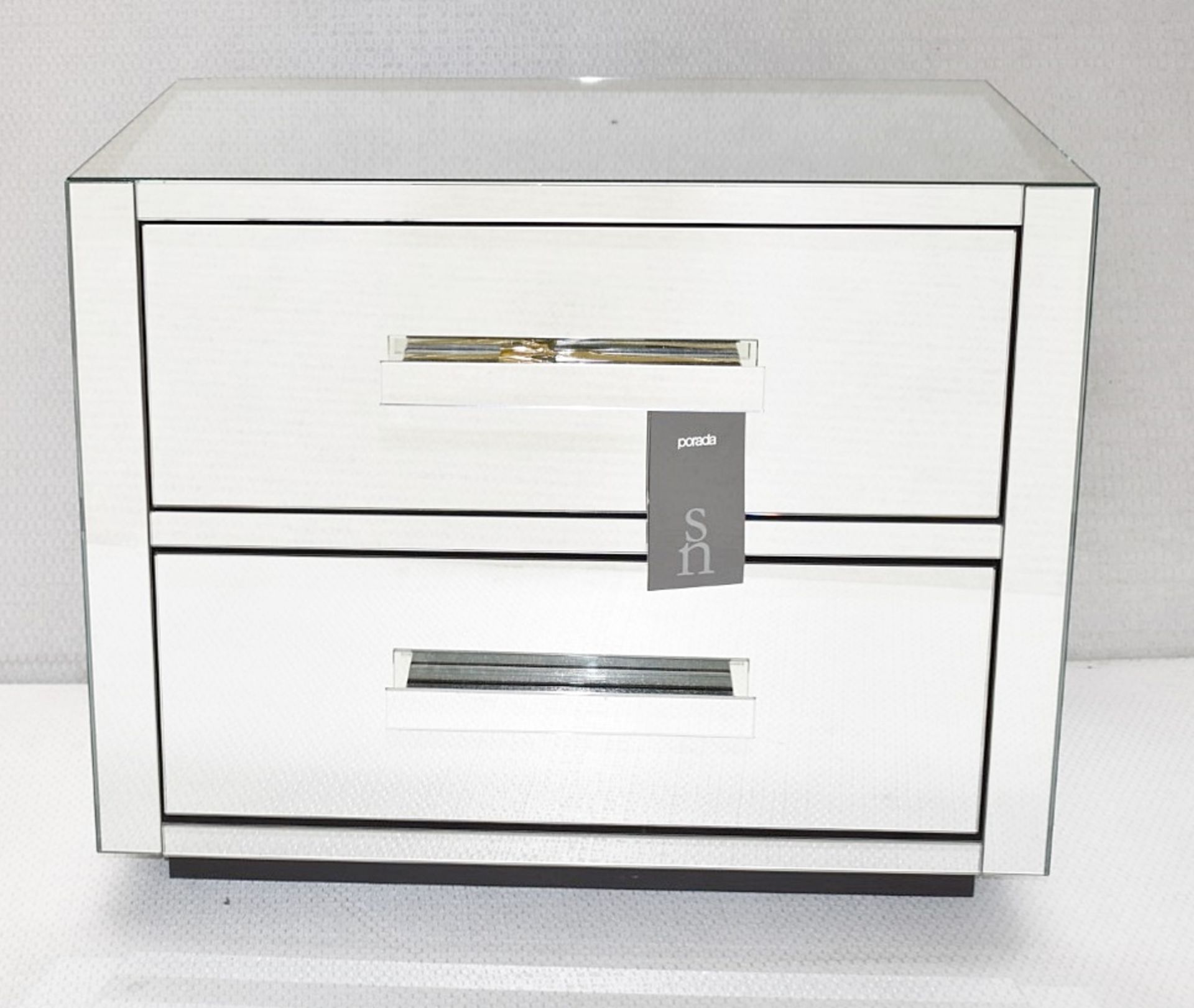 1 x PORADA 'Queen' Luxury 2-Drawer Mirrored Bedside Unit  - Original Price £2,033 - Image 5 of 5