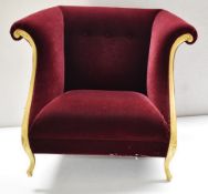 1 x CHRISTOPHER GUY Bespoke Opulent Velvet Upholstered Oversized Armchair