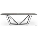 1 x REFLEX Designer Marble-topped Dining Table with a Triangular Steel Base - RRP £8,190