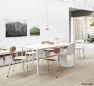 1 x VITRA 'Plate' Glass Topped 2.4-Metre Dining Table In White - RRP £4,000