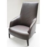 1 x B&B ITALIA / MAXALTO 'Febo Bergère' Leather Armchair - RRP £5,800