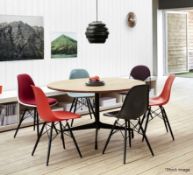 1 x VITRA / EAMES 'Segmented' Designer Solid Oak Topped Round Dining Table - Original Price £1,750