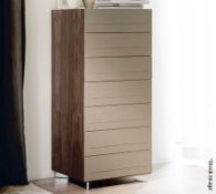 1 x CATTELAN ITALIA Dyno Luxury Italian Leather Fronted 7-Drawer Tall Chest - Original Price £4,000