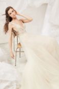 1 x ANNASUL Y 'Cameron' Designer Wedding Dress Bridal Gown - Size: UK 12 - Ref: DRS043 - CL823 -