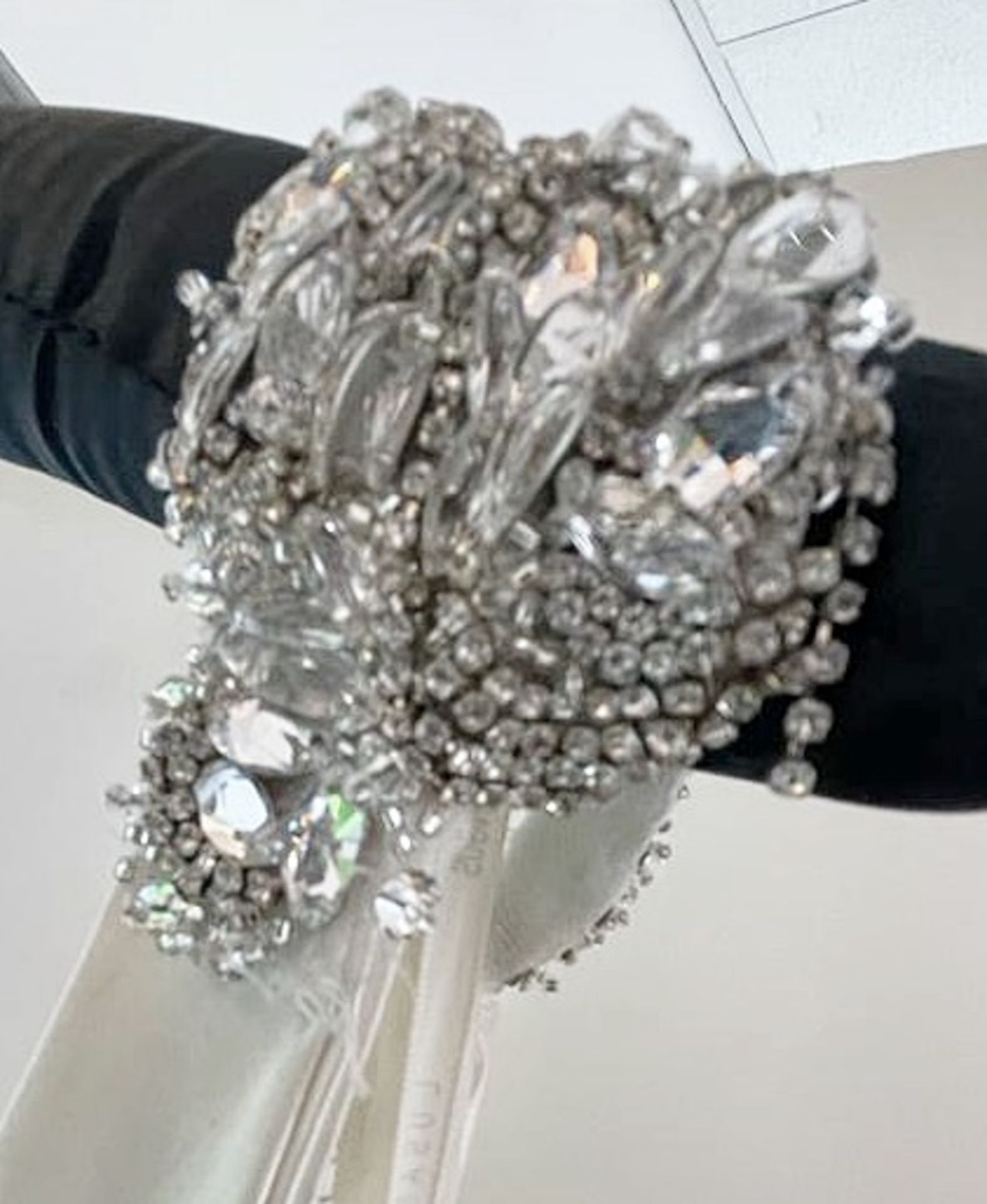 1 x LUSAN MANDONGUS 'Kalina' 100% Silk Fishtail Designer Wedding Dress Bridal Gown, Featuring - Image 3 of 13