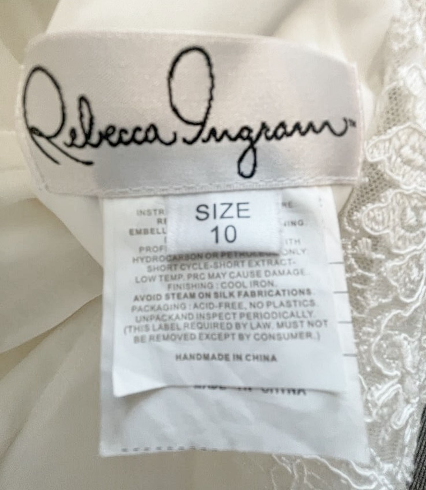 1 x REBECCA INGRAM 'Julie' Fit and Flare Designer Wedding Dress Bridal Gown - Colour: Ivory Size: UK - Image 2 of 10