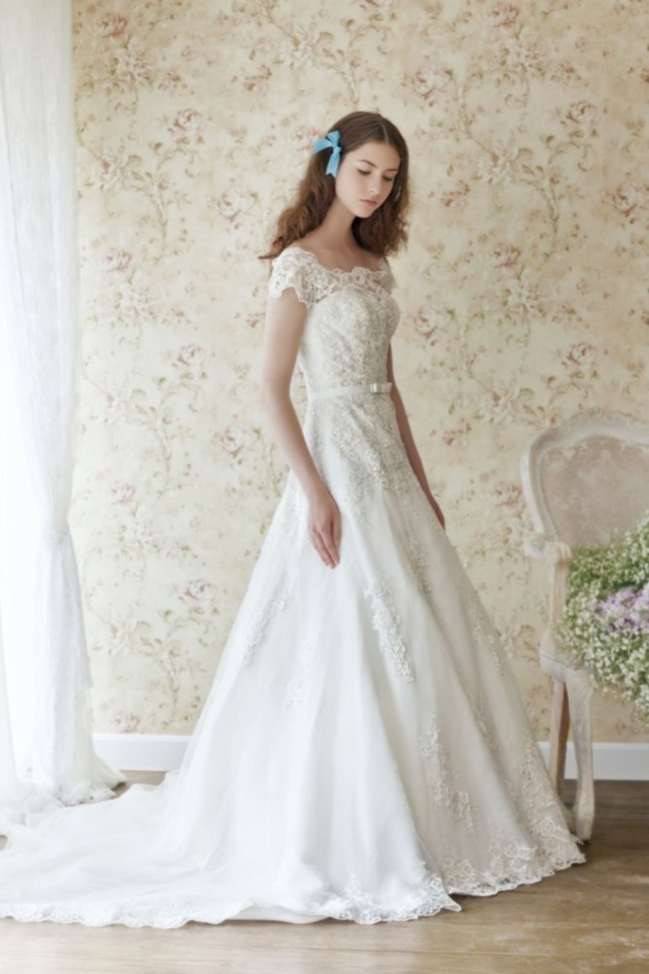 1 x ATELIER LYANNA Designer Wedding Dress Bridal Gown - Size: UK 12 - Original RRP £1,600