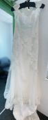 1 x LUSAN MANDONGUS 'Zayna' Designer Wedding Dress Bridal Gown - Size: UK 10 - Original RRP £1,550 -