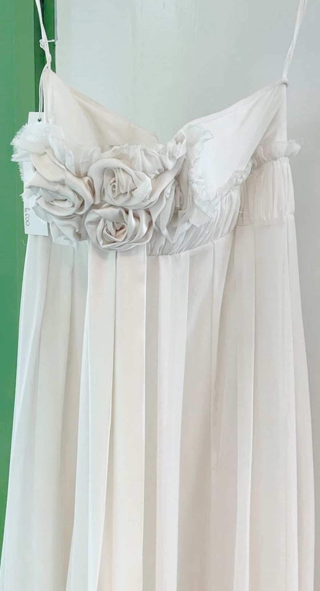 1 x DAVID FIELDEN Designer Silk Strapless Grecian-style Column Wedding Dress Bridal Gown, With - Image 8 of 8