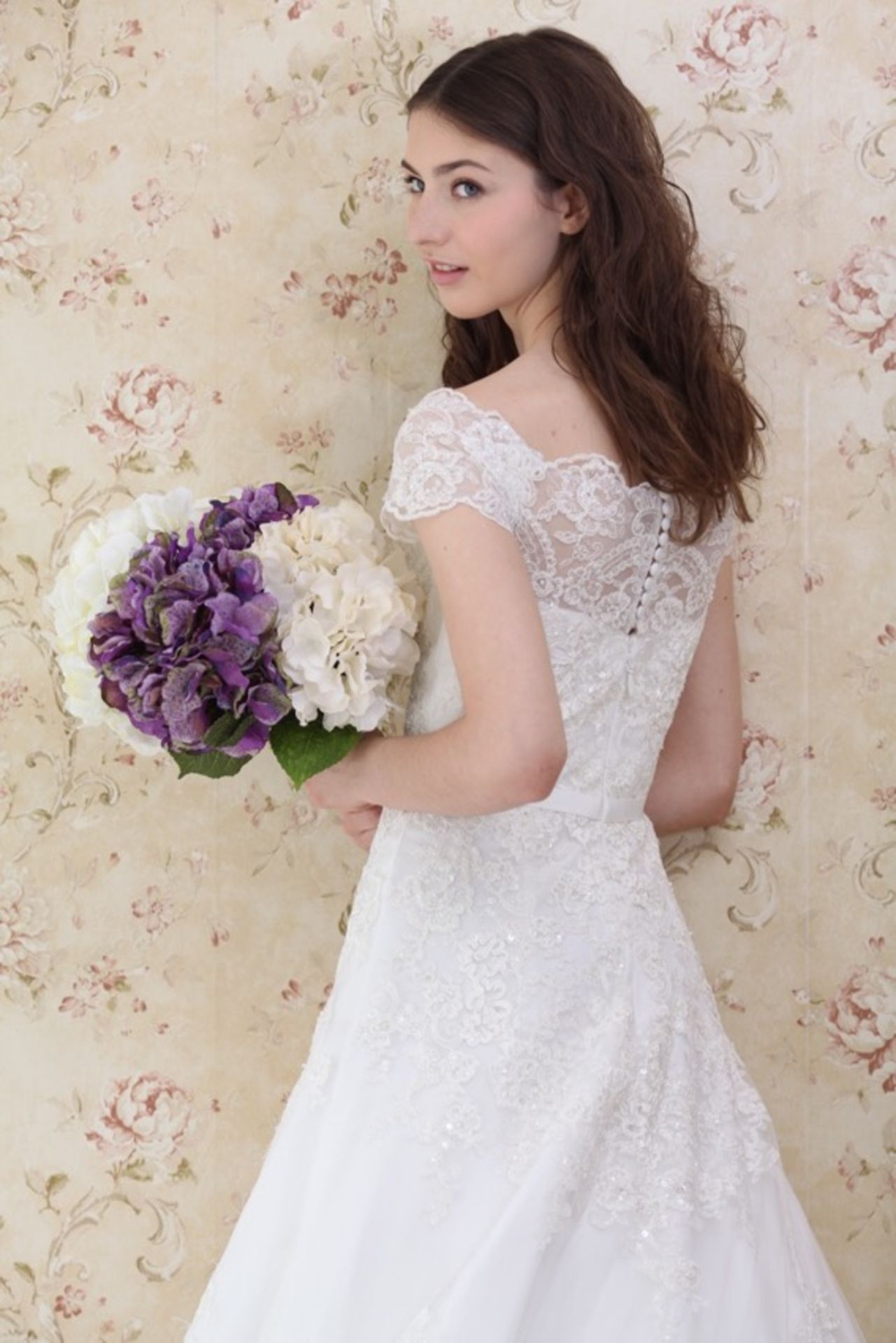 1 x ATELIER LYANNA Designer Wedding Dress Bridal Gown - Size: UK 12 - Original RRP £1,600 - Image 2 of 14