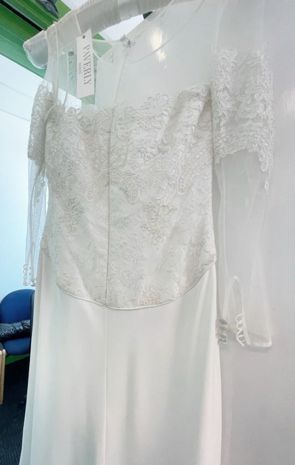 1 x DAVID FIELDEN 'Cassy' Designer 100% Silk Bias-cut Wedding Dress Bridal Gown, With Silk Chiffon - Image 9 of 9