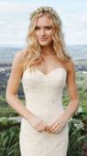 1 x LILLIAN WEST 'Heidi' Designer Wedding Dress Bridal Gown - Size: UK 12 - Original RRP £1,450