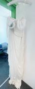 1 x GEMY COUTURE 100% Silk Grecian-style Designer Wedding Dress Bridal Gown - Style: W285 - Size: UK
