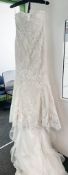 1 x PRONOVIAS 'Princia' Designer Wedding Dress Bridal Gown - Size: UK 12 - Original RRP £1,850