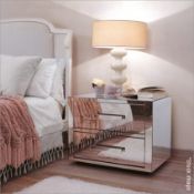 1 x PORADA 'Queen' Luxury 2-Drawer Mirrored Bedside Unit  - Original Price £2,033