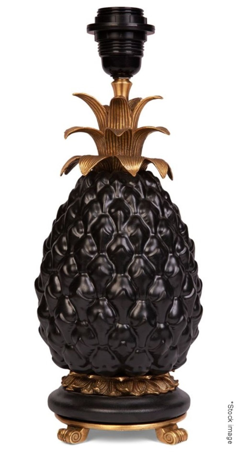 1 x HOUSE OF HACKNEY 'Ananas' Ceramic Pineapple Lamp Stand In Black - Original Price £545.00 *Read - Image 2 of 8