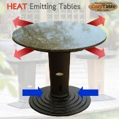 1 x CozyTable Commercial Heated Table For Outdoor Dining - Recently Taken From An Iconic Tearoom