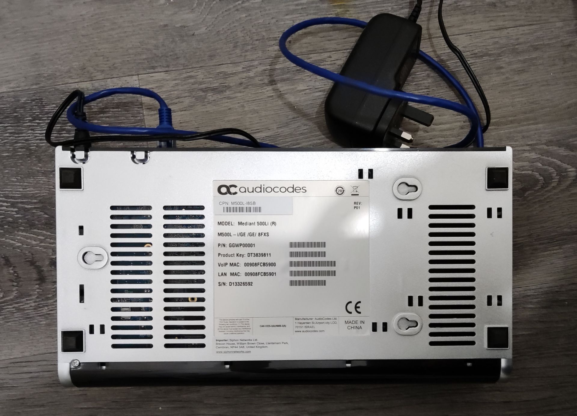 1 x Audiocodes Mediant 500L-i Multi Service Business Router - LBC108 - CL011 - Location: Altrincham - Image 4 of 7