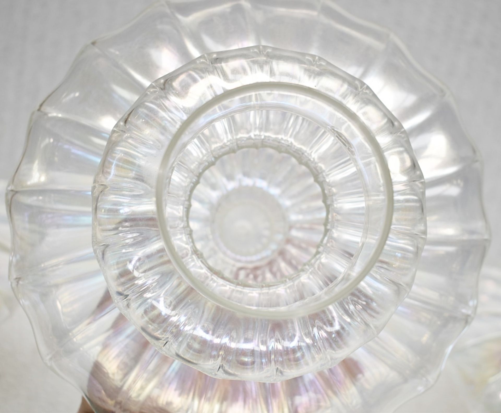 1 x HEATHFIELD & CO Luxury 'Basilca' Triple Pendant Light In Polished Nickel, With Fluted Artisan - Image 5 of 17