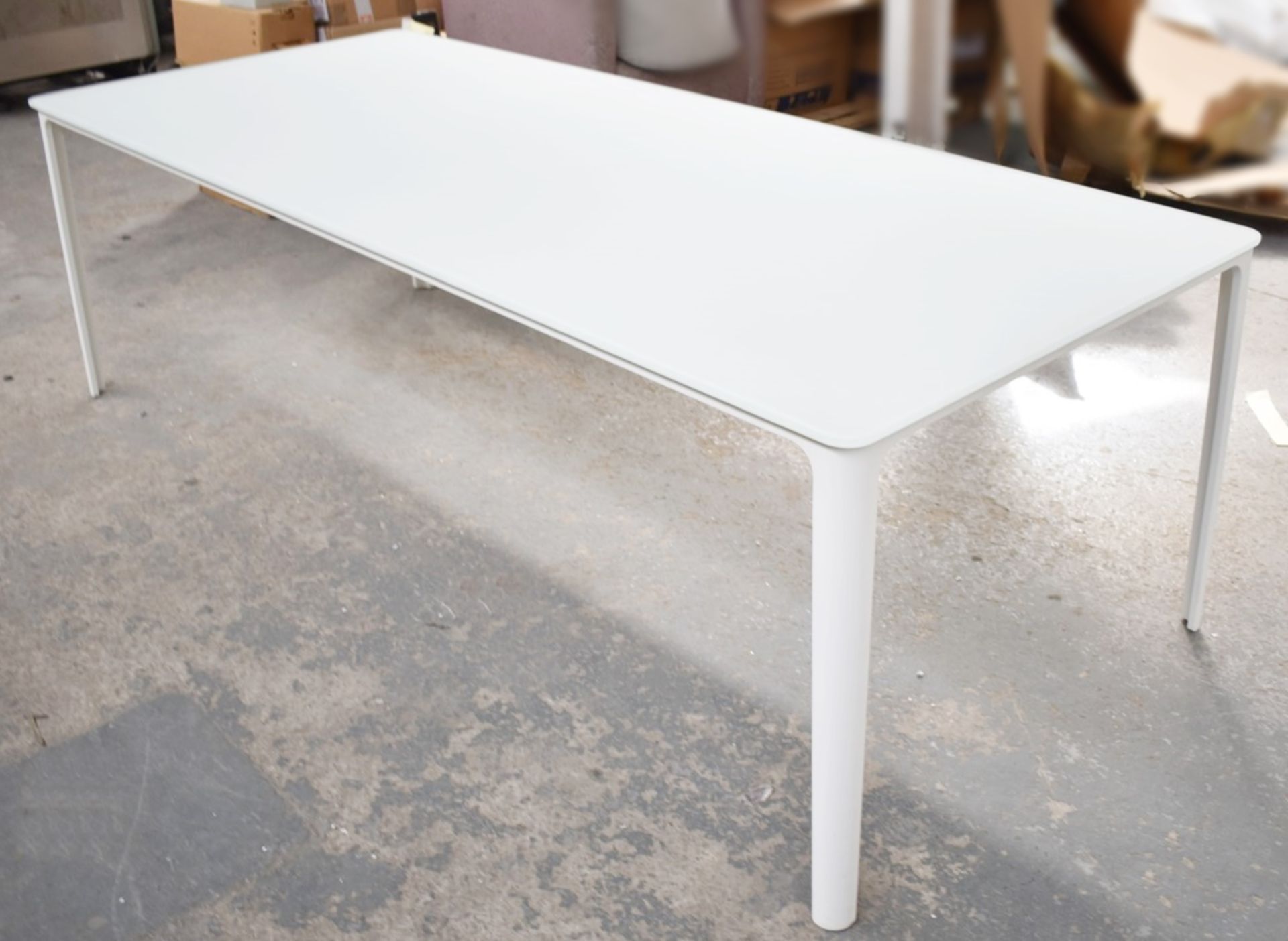 1 x VITRA 'Plate' Glass Topped 2.4-Metre Dining Table In White - RRP £4,000 - Image 3 of 4