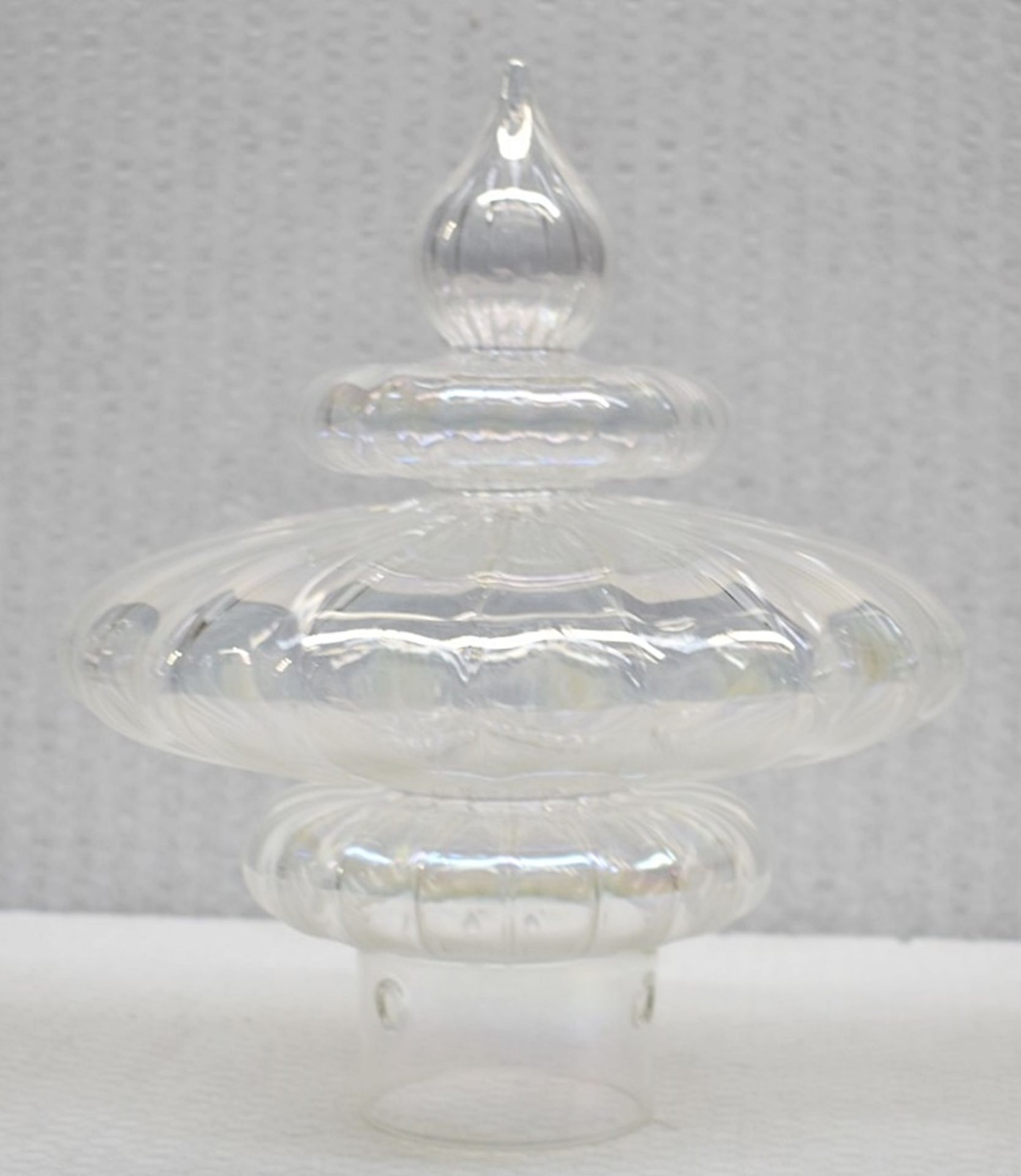 1 x HEATHFIELD & CO Luxury 'Basilca' Triple Pendant Light In Polished Nickel, With Fluted Artisan - Image 17 of 17